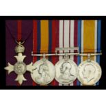 A Great War O.B.E. group of four awarded to Paymaster Commander C. C. Merry, Royal Navy...