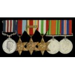 A fine Second War 'Anzio Campaign' M.M. group of six awarded to Lance-Bombardier L. T. Nurse...