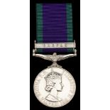 General Service 1962-2007, 1 clasp, Dhofar (SAC J Neill (58094260) RAF) minor repair to clas...