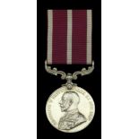 Army Meritorious Service Medal, G.V.R., 1st issue (84695 Sjt. C. Burdett. R.E.) contact mark...