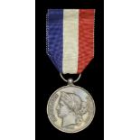 French Medal of Honour for Saving Life, Ministry of the Marine and the Colonies, small silve...