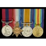 A Scarce Great War 'Western Front 1918' D.C.M. group of four awarded to Acting Sergeant Mont...