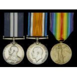A Great War D.S.M. group of three awarded to Leading Seaman W. J. W. Newland, Royal Navy, fo...