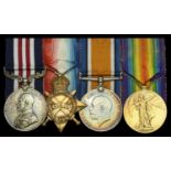 A Great War 'Western Front' M.M. group of four awarded to Staff Sergeant L. H. Hadfield, Roy...