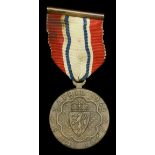 Norway, Kingdom, Narvik Participation Medal 1940-45, bronze, on Tostrup mounting pin, extrem...