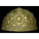 British Heavy Cavalry Other Ranks Helmet Plate 1838-1847. A rare example in die-stamped bra...