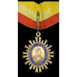 Venezuela, Republic, Order of the Liberator, Commander's neck badge, 55mm x 50mm, silver-gil...