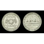 S.S. Maine American Ladies' Hospital Ship Fund Commemorative Medallion 1899, 44mm, white met...