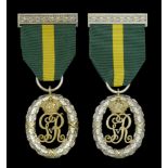 Territorial Decoration, G.V.R. (2), silver and silver-gilt, one with hallmarks for London 19...