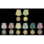 Union of Soviet Socialist Republics, Medal for the Defence of Leningrad (2), bronze; Medal f...