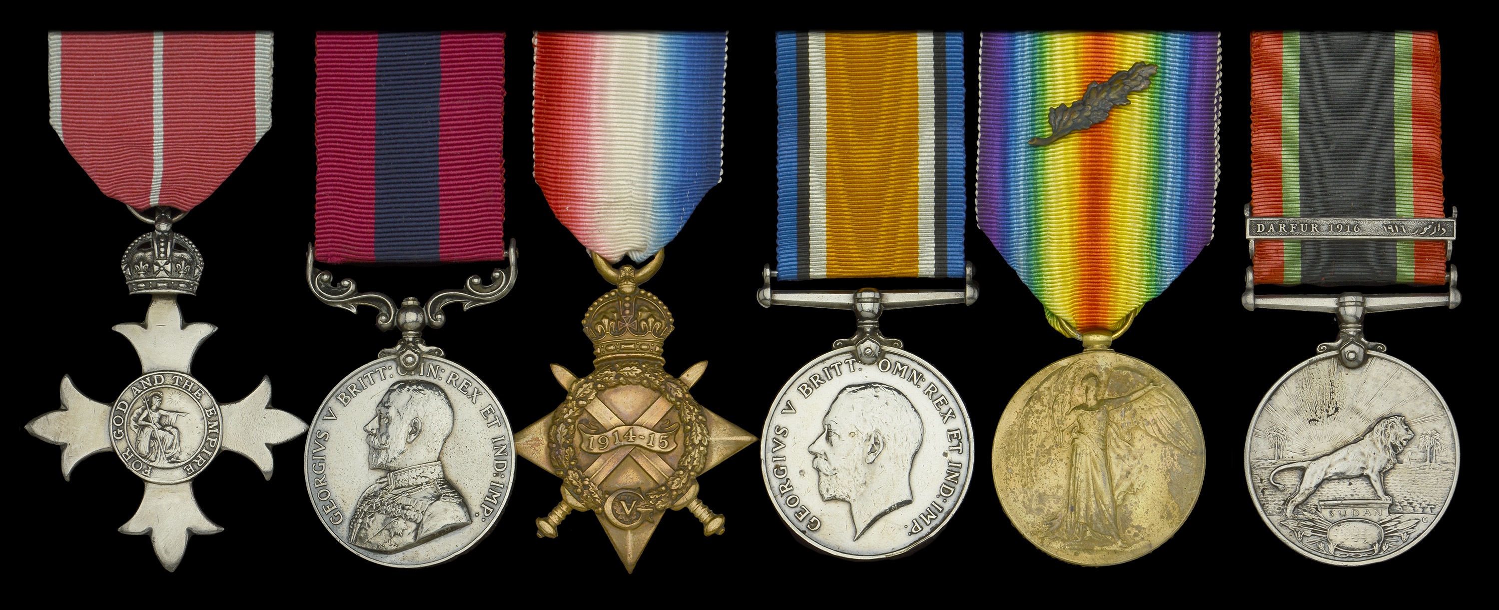 The unique Great War M.B.E., 'Darfur 1916 - Sudan operations' D.C.M. group of six awarded to...