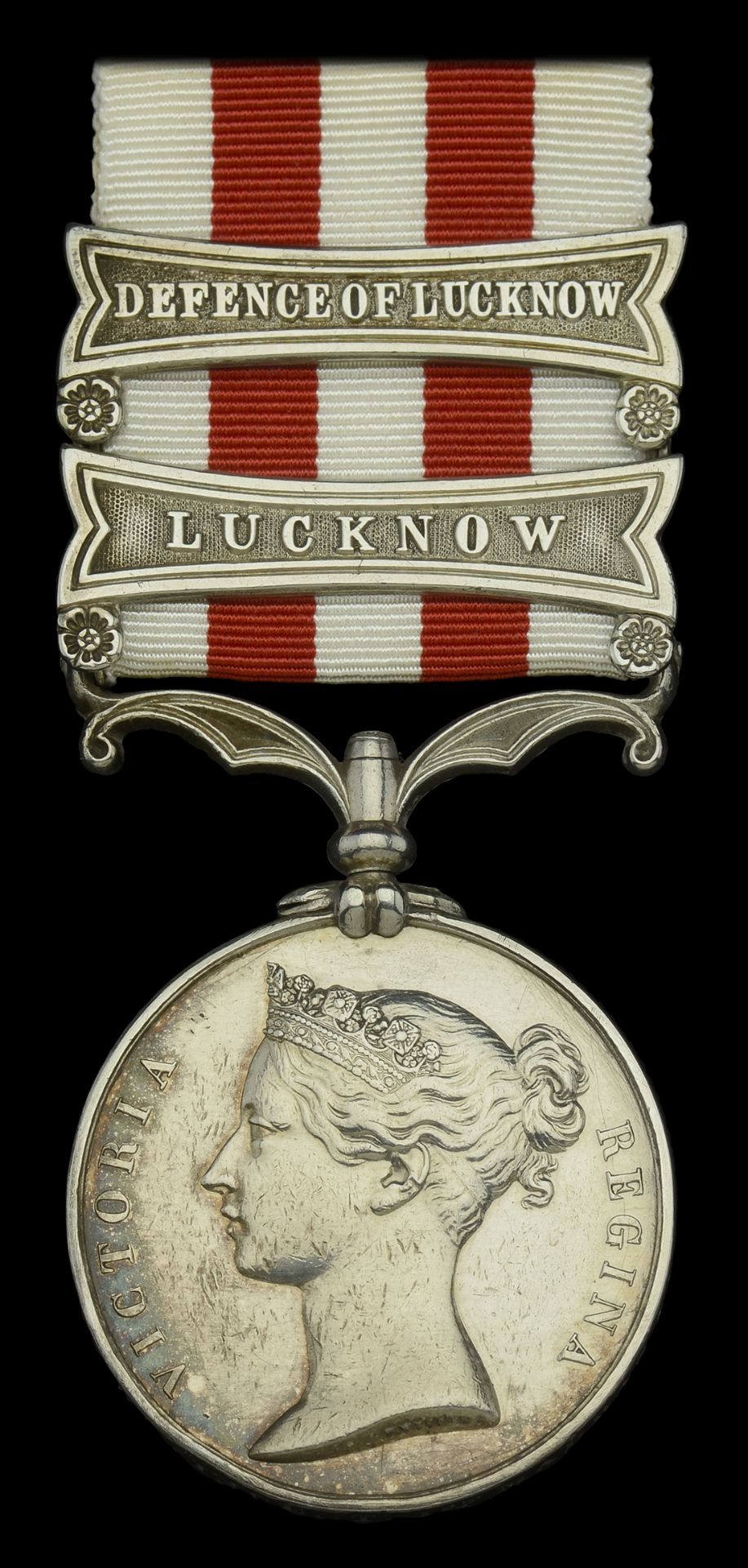 Indian Mutiny 1857-59, 2 clasps, Defence of Lucknow, Lucknow (Corpl. W. Vincent, 1st. Madras...