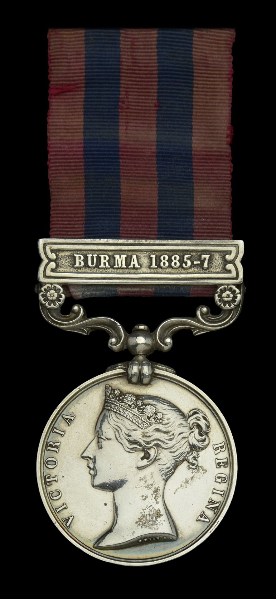 India General Service 1854-95, 1 clasp, Burma 1885-7 (Lieutt. C. J. H. Helbert. 1st. Bn. R.W...