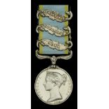 Crimea 1854-56, 3 clasps, Alma, Inkermann, Sebastopol (E. Henwood. 19th Regt.) officially im...