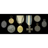 Germany, Bavaria, Campaign Cross 1813-14, bronze; Prussia, War Merit Medal 1813-15 (2), comb...
