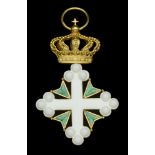 Italy, Kingdom, Order of St. Maurice and St. Lazarus, Knight's breast badge, 60mm including...