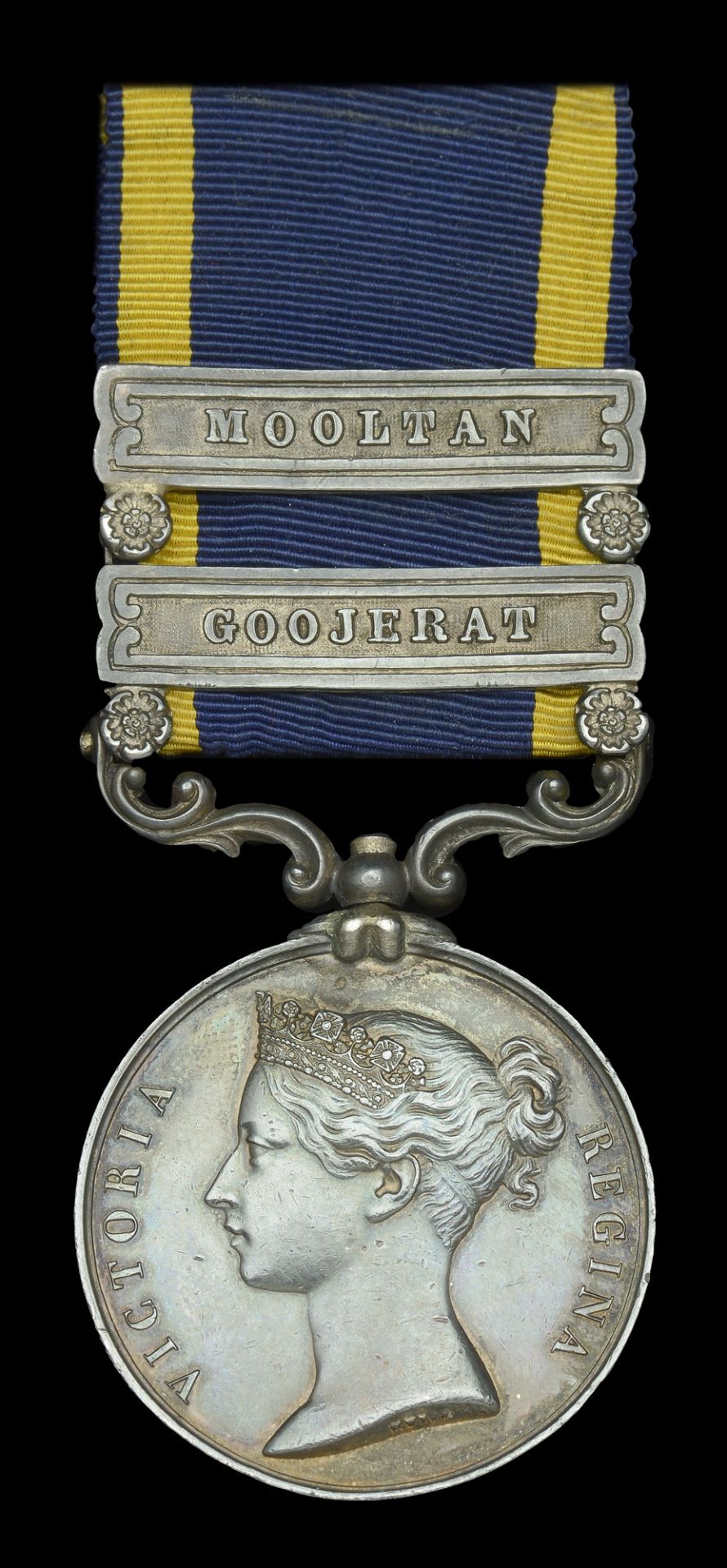 Punjab 1848-49, 2 clasps, Mooltan, Goojerat (Sepoy Ramjohn Khan (2nd) 51st. N.I.) good very...