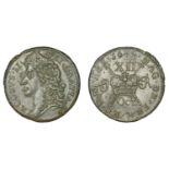 Ireland, James II, Gunmoney coinage, Shilling, 1689 Octr., 6.35g/12h (Timmins 1C; S 6581D)....