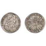 Charles II (1649-1685), First coinage, Half-Merk, 1671, type II, leaved thistle below bust,...