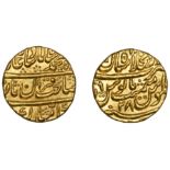 Mughal Empire, Muhammad Shah, Mohur, Dar al-Khilafat Shahjahanabad 115[-]h, yr 28, 10.85g/10...