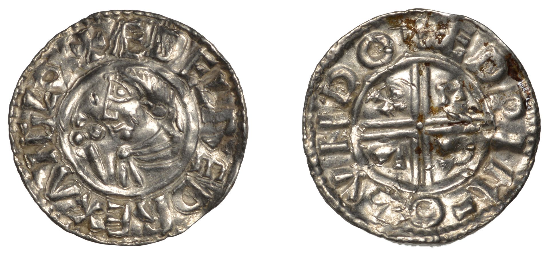 Ã†thelred II (978-1016), Penny, CRVX type, London, Eadwine, Ã¦dpi m-o lvndo, 1.41g/6h (BEH 247...