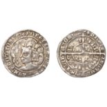Robert II (1371-1390), Groat, Edinburgh, mm. cross pattÃ©e, tressure of six arcs, trefoils in...