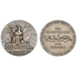 Liverpool Cathedral, 1934, a silver award medal by W. Gilbert, eagle above cathedral, rev. l...