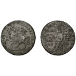 Ireland, James II, Gunmoney coinage, Crown, 1690, type 1, no bars over ano and dom, 14.52g/1...