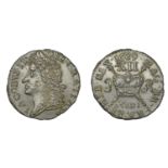 Ireland, James II, Gunmoney coinage, Shilling, 1689 Nov:, 5.70g/12h (Timmins 1C; S 6581E). G...