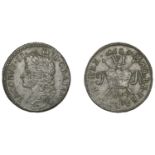 Ireland, James II, Gunmoney coinage, Sixpence, 1689 Aug, 2.91g/12h (Timmins 1A; S 6583C). Ce...