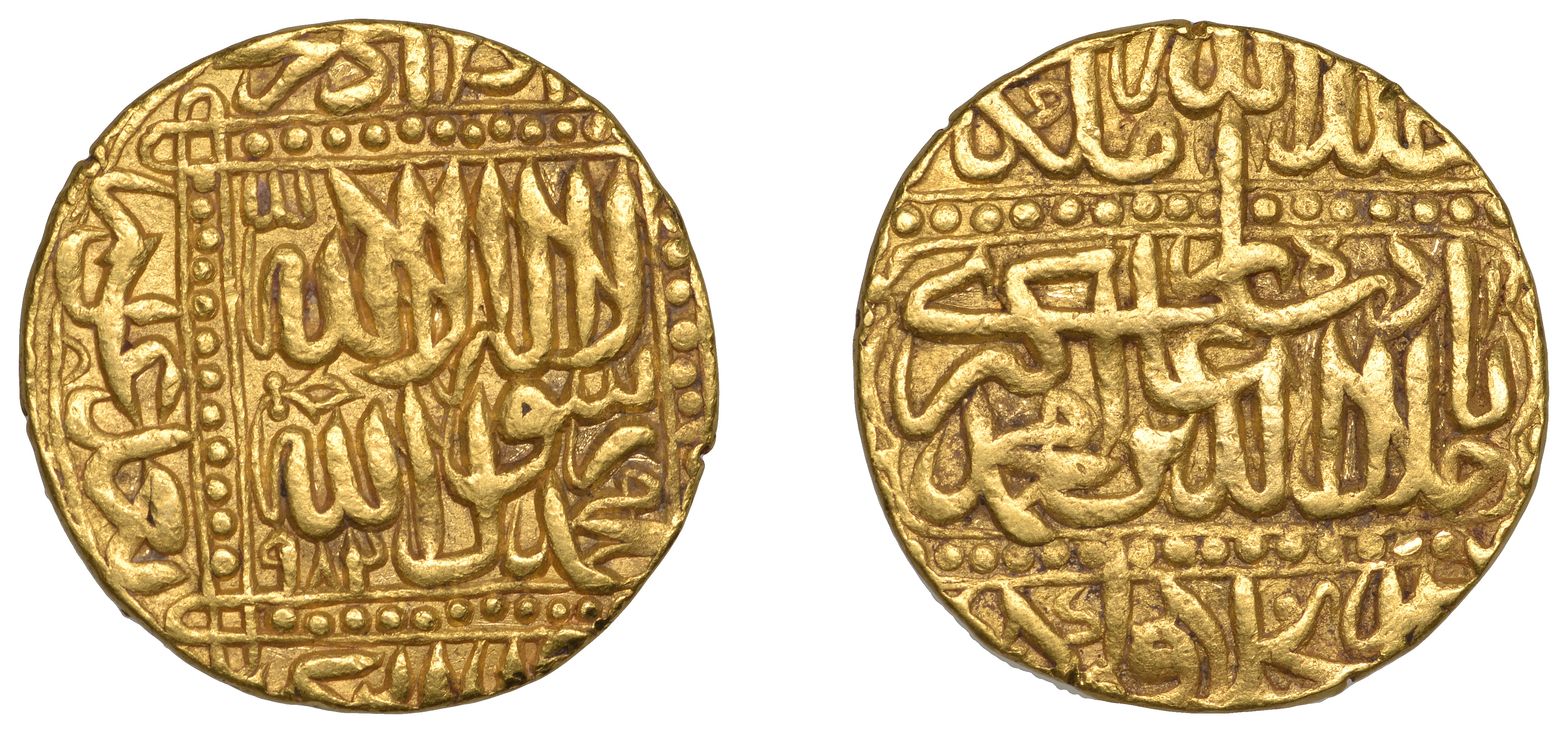 Mughal Empire, Akbar, Mohur, Dar al-Khilafat Agra 982h, 10.86g/3h (Liddle G-6; KM 108.1; ICV...