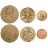FRANCE, IIIme CongrÃ¨s International des Architectes, Paris, 1889, a bronze award medal by E....