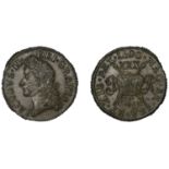 Ireland, James II, Gunmoney coinage, Halfcrown, 1690 May., 8.64g/12h (Timmins 2B; S 6580B)....