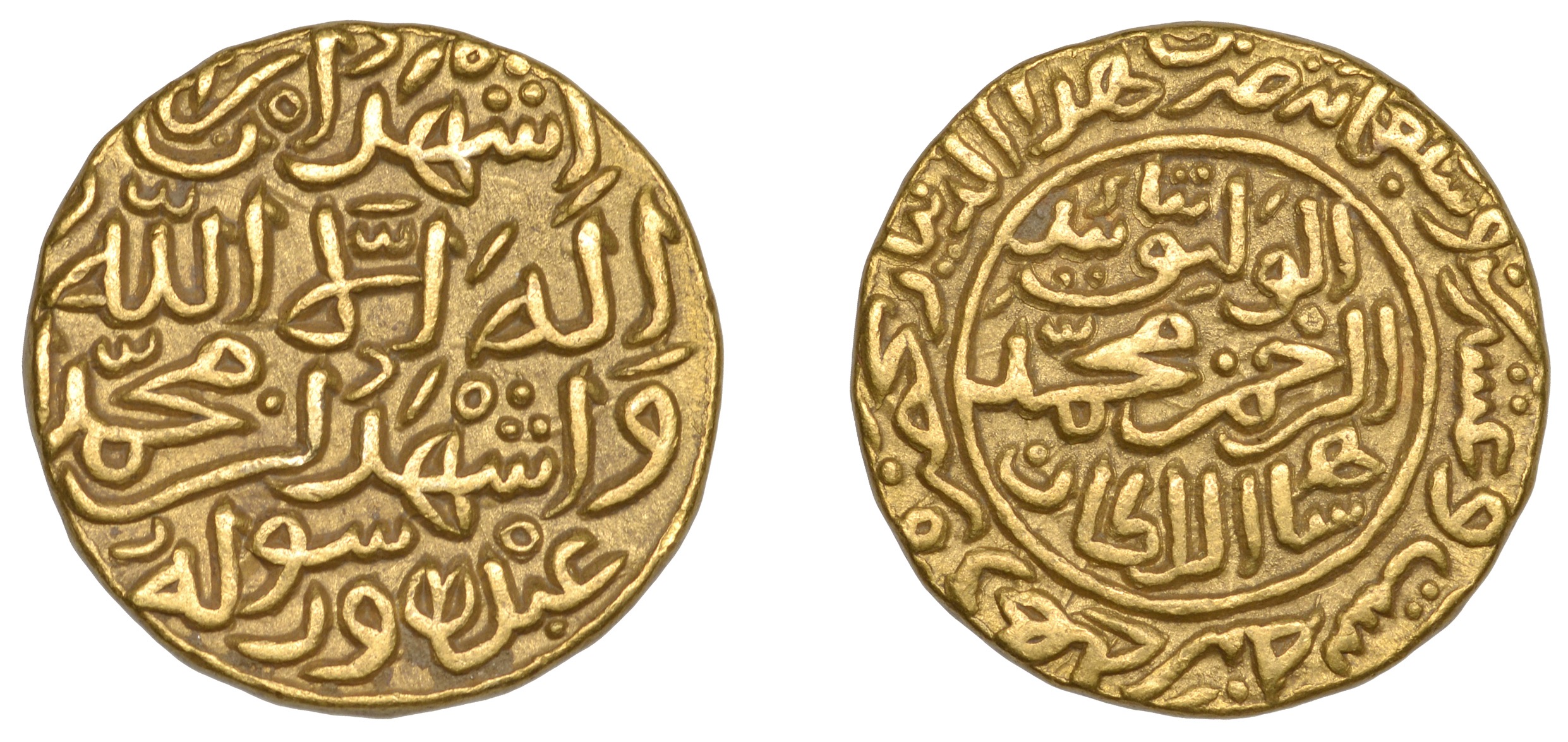 Sultans of Dehli, Muhammad b. Tughluq, Dinar, Hadrat Dehli 726h, 12.76g/9h (GG D331; ICV 250...