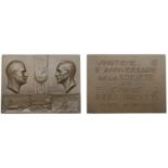 FRANCE, 20e Anniversaire de la SociÃ©tÃ© de Chimie Industrielle, Paris, 1937, a bronze plaque...
