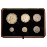 George V (1910-1936), Proof set, 1927, comprising Crown to Threepence [6]. Brilliant, as str...
