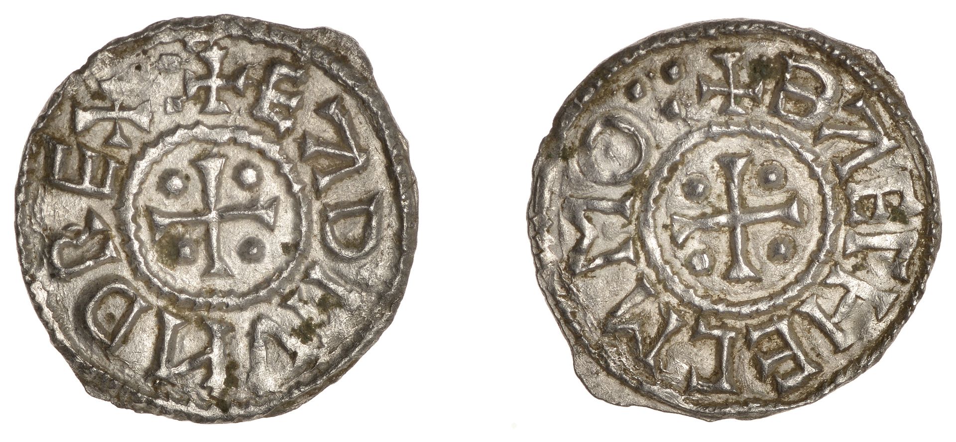 Kings of East Anglia, Eadmund (855-69), Penny, BÃ¦ghelm, eadmvnd rex, cross pattÃ©e with pelle...