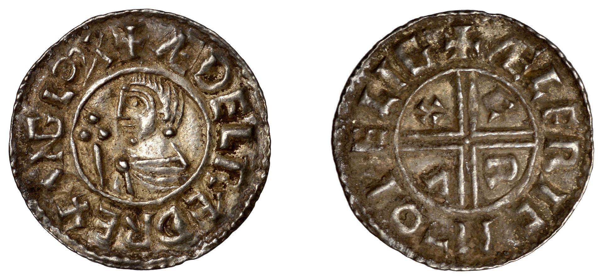 Ã†thelred II (978-1016), Penny, CRVX type, Wallingford, Ã†lfric, Ã¦lfric m-o pelig, 1.61g/6h (S...