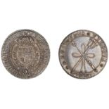 Demands of Charles I for an Increase in Naval and Military Forces, 1628, a silver medal by N...
