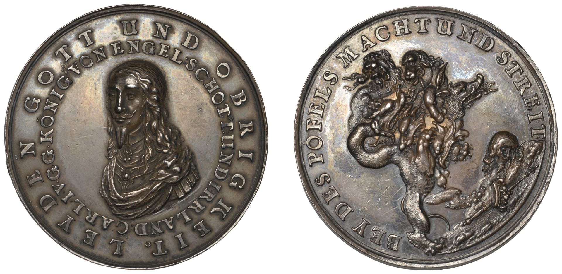 Charles I, Memorial, 1649, a silver medal by an uncertain medallist, probably of Dutch or Ge...