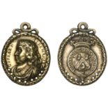 General George Monck, c. 1660, an oval cast and chased silver-gilt medal, unsigned, bust lef...