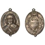 Robert Devereux, 3rd Earl of Essex, 1642, a cast and chased silver military reward, unsigned...