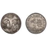 Marriage of Charles I and Henrietta Maria, 1625, a silver medal, unsigned [by P. Regnier], b...