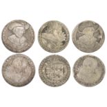 Charles I and Henrietta Maria, c. 1625-30, cast silver counters (3), in the style of S. de P...