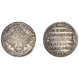 Birth of Prince Charles, 1630, a silver medal, unsigned (attributed to N. Briot), cruciform...