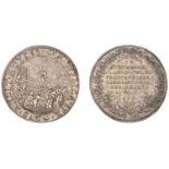 Charles II, Restoration, Moses, 1660, a silver medal, unsigned [by T. Rawlins], Moses watche...