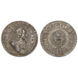 Charles I, Memorial, 1649, a cast silver medal, unsigned, bust right, wearing armour and med...