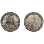 Dominion of the Sea, 1630, a cast and chased silver medal by N. Briot, bareheaded bust of Ch...