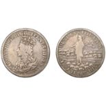 Charles II, Coronation, 1661, a struck silver medal, unsigned [by T. Rawlins], crowned bust...