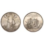 Marriage of William of Orange and Princess Mary, 1641, a silver medal by J. Blum, standing f...